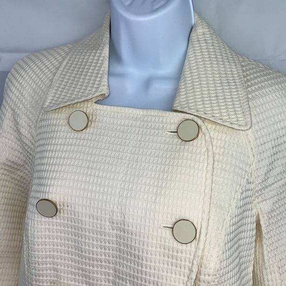 Talbots off white double button blazer size 10 - Picture 6 of 8
